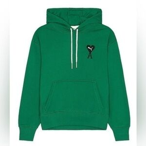 Ami Green Hoodie with Black Logo